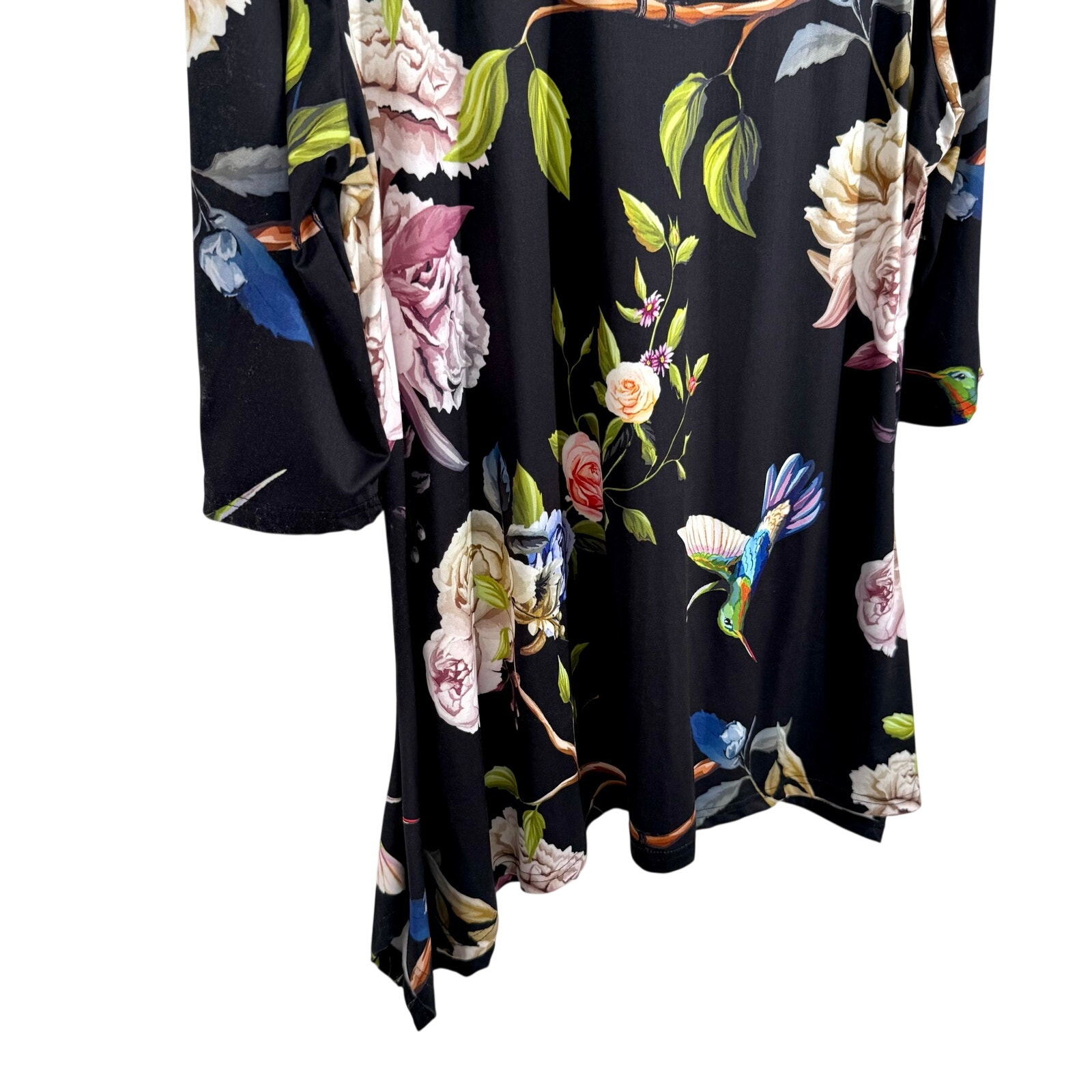 New Nwt Azalea By Firmiana Plus Size 4x Stretchy Tropical Birds Blouse Shirt Top — image 5 of 8